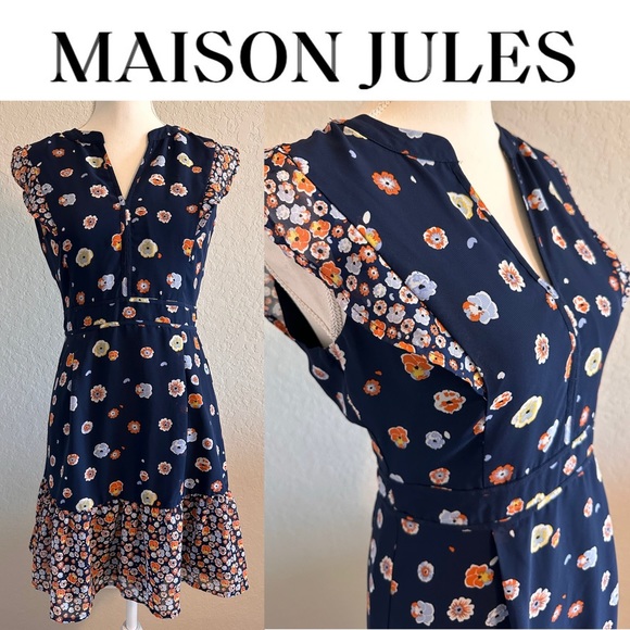 Maison Jules Dresses & Skirts - Maison Jules Floral Mini Dress Size 2